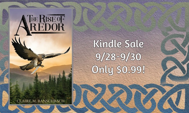 the rise of aredor, book series, new books, specfic books, fantasy books, claire m banschbach, overactive imagination, blog, kindle sale, giveaway, book sale, book cover, eagle, hawk, mountains, forest,